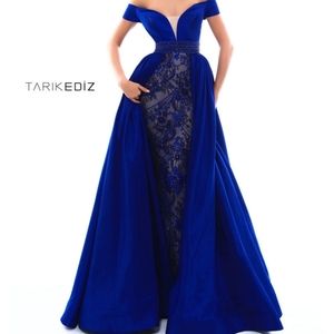 Tarik Ediz lace belted dress gown 8